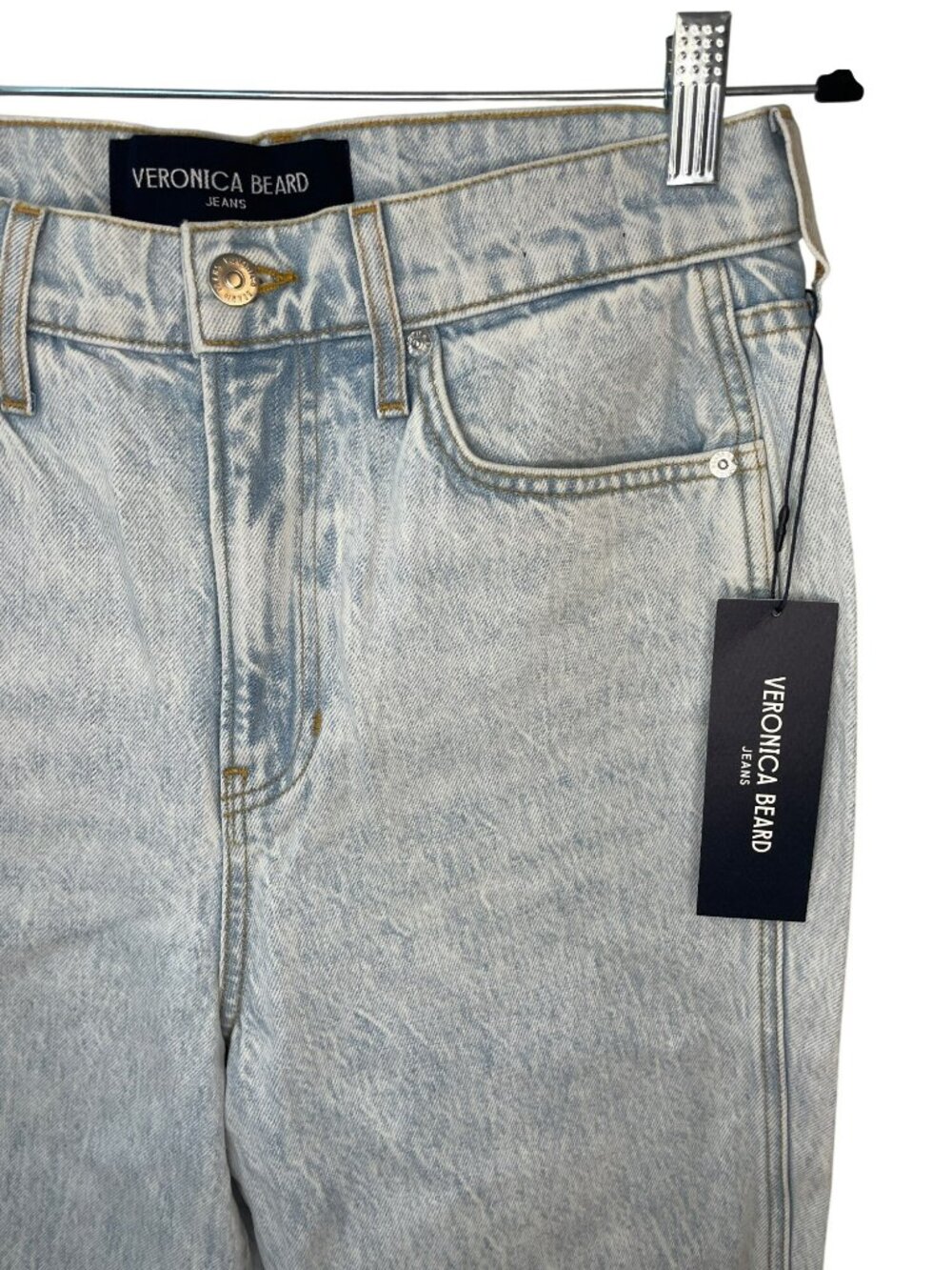 Veronica Beard Dylan Ankle High Rise Straight Jeans Stone Wmn's Sz 28 $348 NWT - Picture 2 of 10